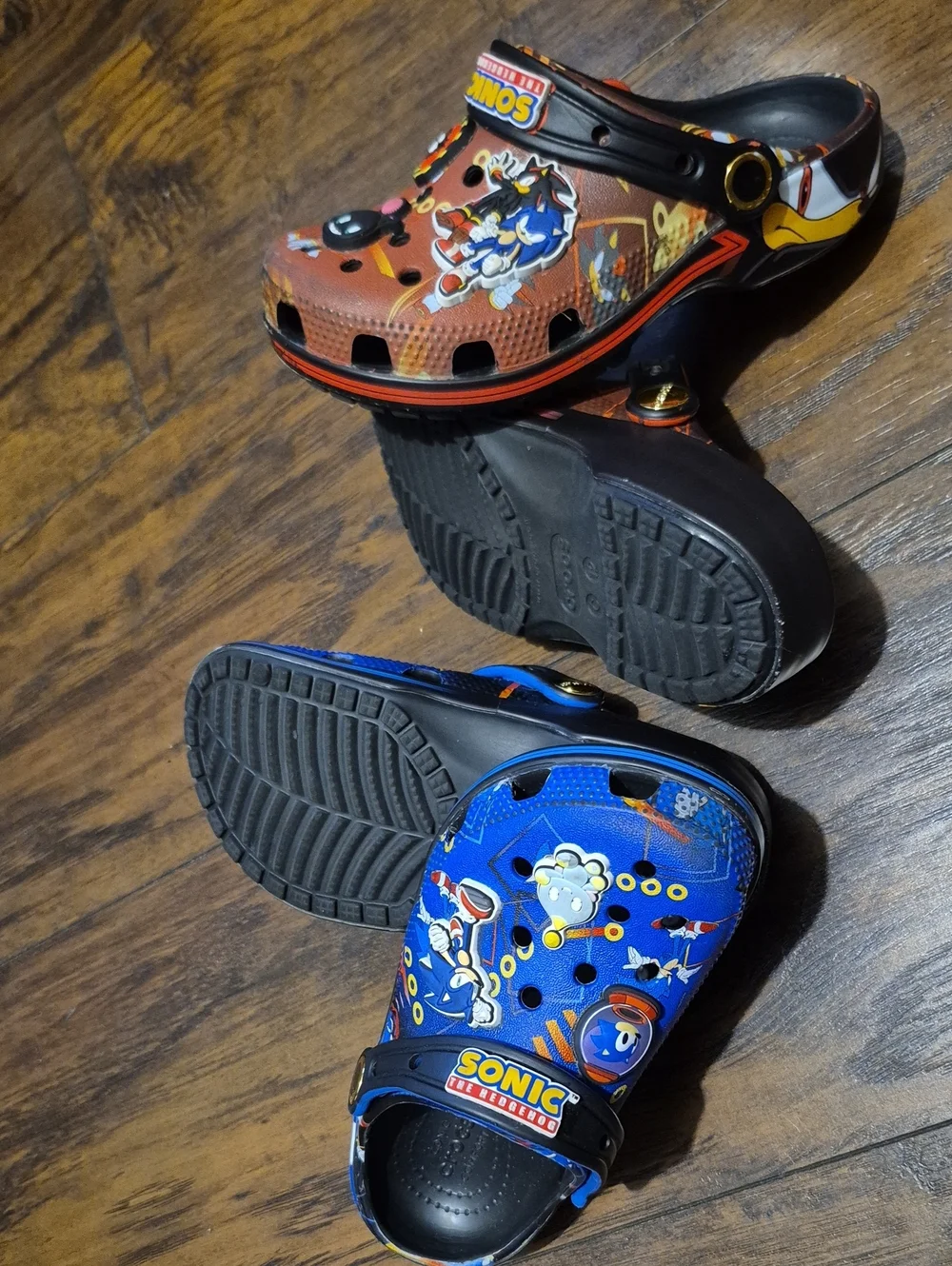 2 Pairs of Kids Character Clog Sandals - Blue and Red